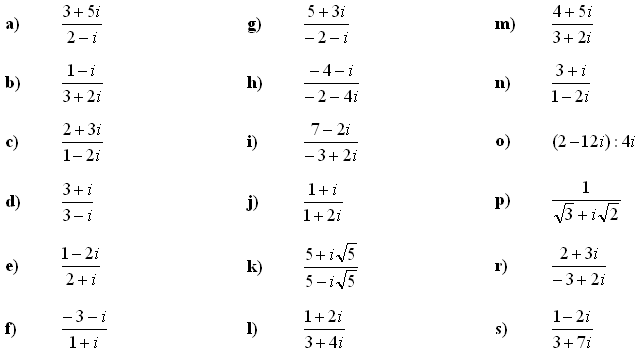 Complex numbers and complex equations - Exercise 4